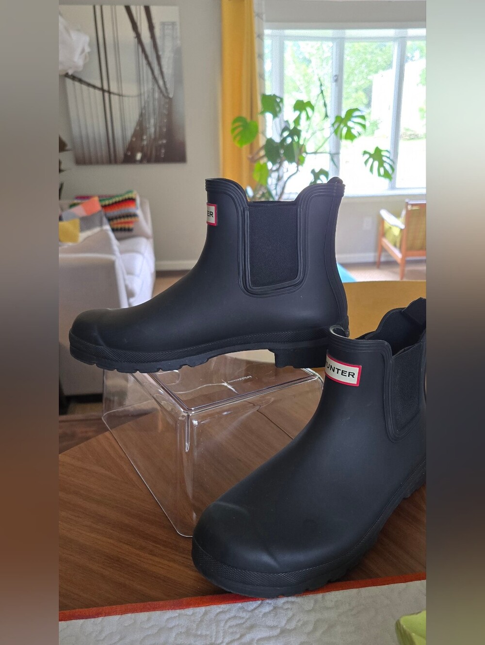 HUNTER Women's Original Chelsea Boots - Matte Black, sz 9 - Picture 9 of 16